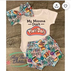 Bummie and bow set 6-9 months also comes with shirt